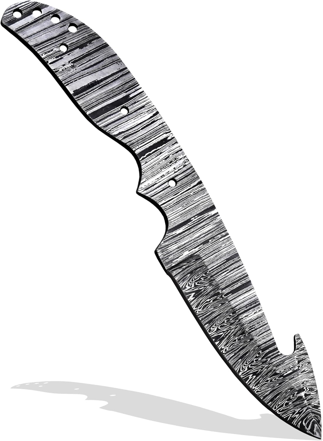 hercules gut hook skinner knife diy damascus blank kit set mega blades hercules gut hook skinner knife diy damascus blank kit set mega blades