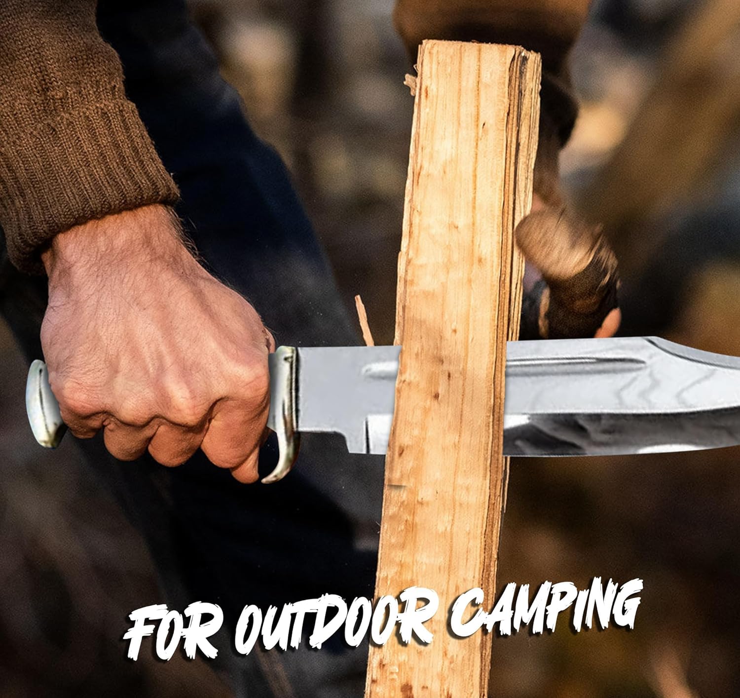 crocodile dundee bowie knife 18” d2 steel with leather sheath mega blades crocodile dundee bowie knife 18” d2 steel with leather sheath mega blades