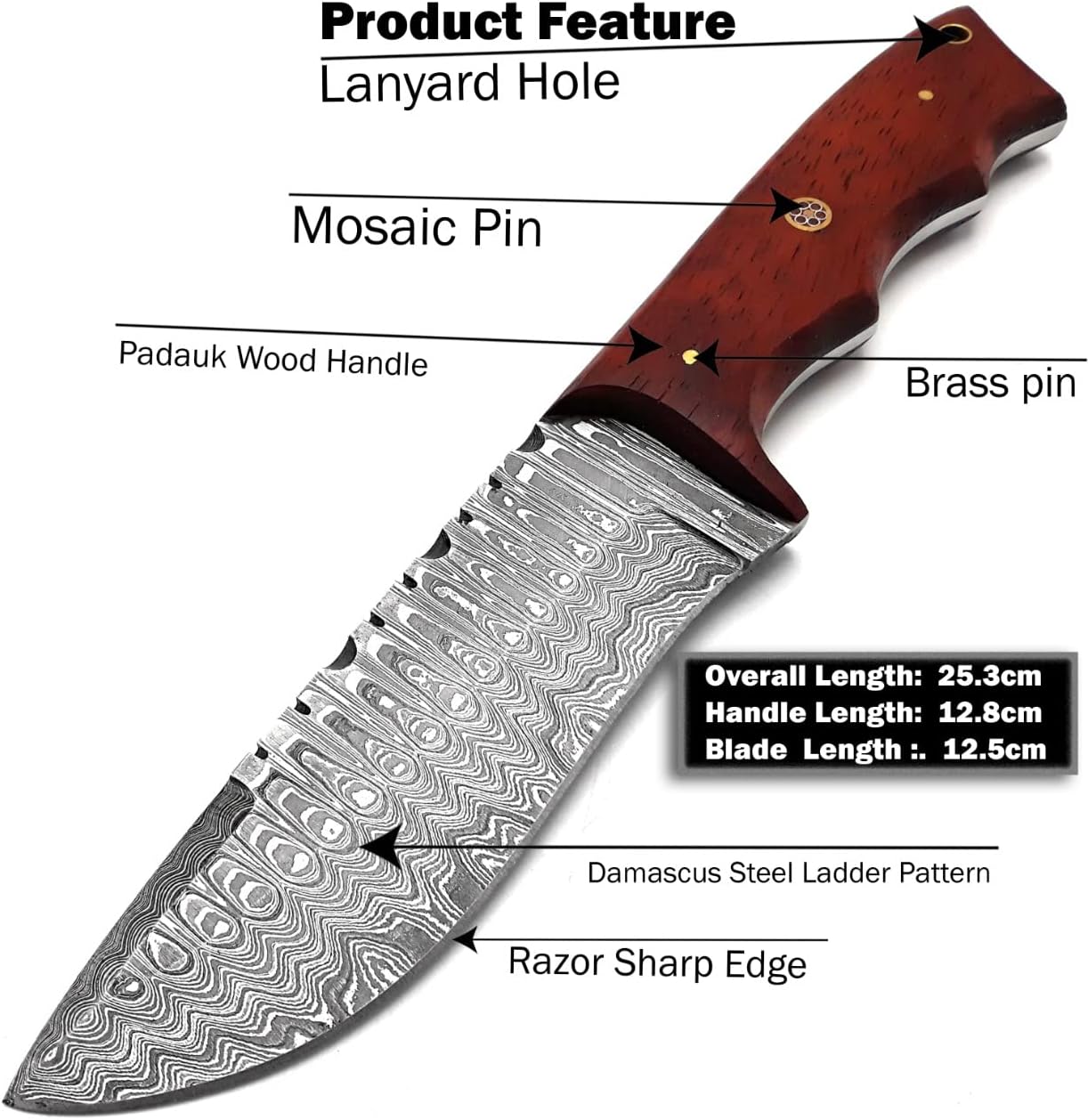 custom handmade damascus hunting knife full tang bowie edc mega blades custom handmade damascus hunting knife full tang bowie edc mega blades