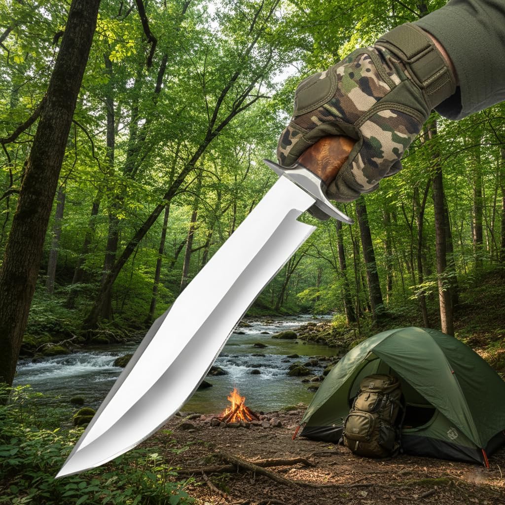 handmade bowie knife 14 inch d2 steel hunting knife outdoor mega blades handmade bowie knife 14 inch d2 steel hunting knife outdoor mega blades