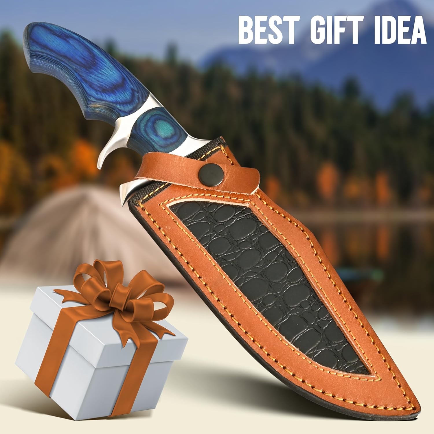 damascus bowie knife handmade with pakka wood handle blue mega blades damascus bowie knife handmade with pakka wood handle blue mega blades