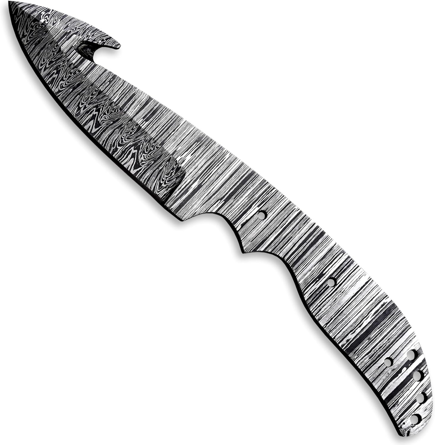 hercules gut hook skinner knife diy damascus blank kit set mega blades hercules gut hook skinner knife diy damascus blank kit set mega blades