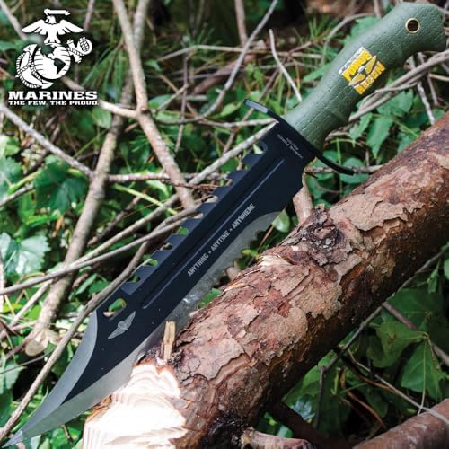 16 inch usmc bowie knife with rubber handle & sheath | mega blades 16 inch usmc bowie knife with rubber handle & sheath | mega blades
