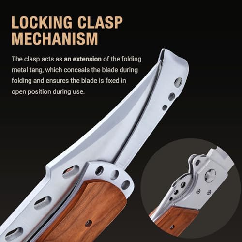 tactical survival folding knife with rosewood handle | mega blades tactical survival folding knife with rosewood handle | mega blades