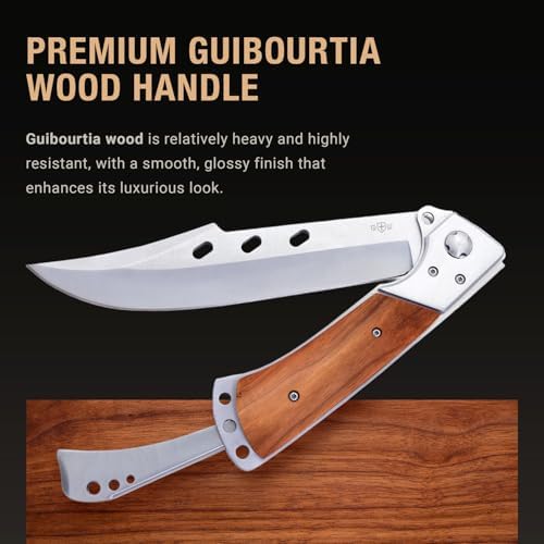 tactical survival folding knife with rosewood handle | mega blades tactical survival folding knife with rosewood handle | mega blades