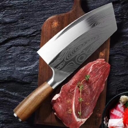 professional 7 inch vegetable & meat cleaver knife with gift box | mega blades