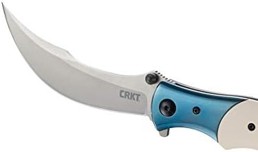 ritual assisted pocket knife with ivory resin fiber handle | mega blades