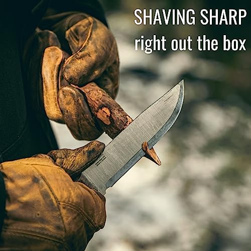 bushcraft knife scandi grind carbon steel camp knife | mega blades bushcraft knife scandi grind carbon steel camp knife | mega blades