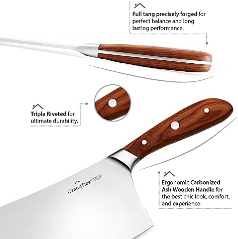 meat cleaver 6.5” heavy duty butcher knife german steel | mega blades meat cleaver 6.5” heavy duty butcher knife german steel | mega blades