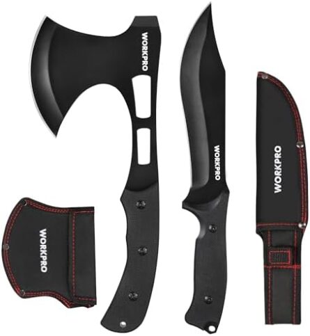 hunting knife and hatchet axe combo for survival | mega blades