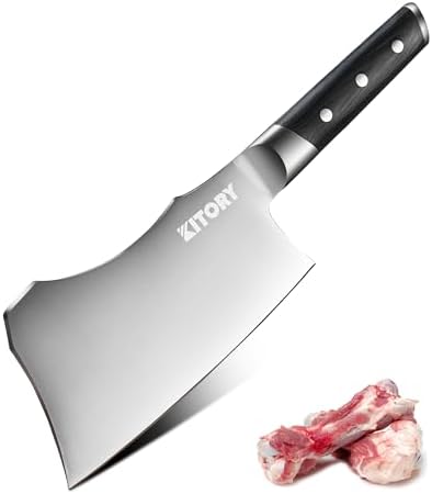 heavy duty cleaver for meat & bones, german high carbon steel | mega blades