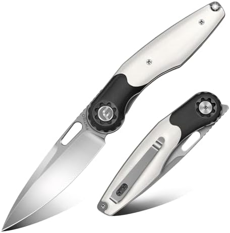 folding knife 14c28n blade with bicolour g10 handle | mega blades folding knife 14c28n blade with bicolour g10 handle | mega blades