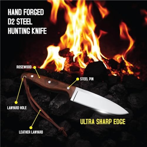 full tang fixed blade hunting knife with leather sheath | mega blades full tang fixed blade hunting knife with leather sheath | mega blades