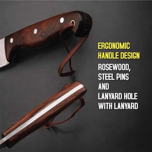 full tang fixed blade hunting knife with leather sheath | mega blades full tang fixed blade hunting knife with leather sheath | mega blades