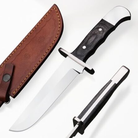 full tang fixed blade bowie knife 11 inch outdoor knife | mega blades