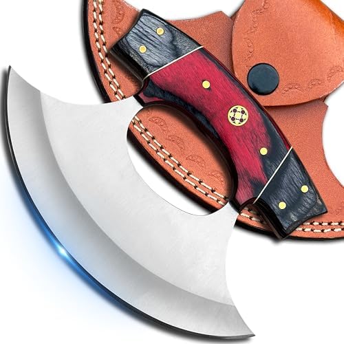 custom handmade damascus steel ulu knife with sheath | mega blades custom handmade damascus steel ulu knife with sheath | mega blades