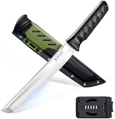 high carbon steel outdoor fixed blade survival knife for camping | mega blades