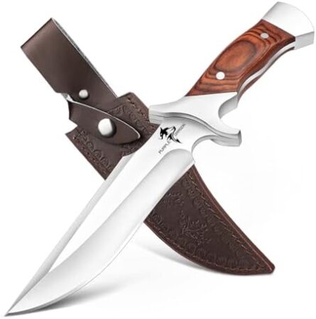 fixed blade outdoor knife 6 inch redwood handle | mega blades