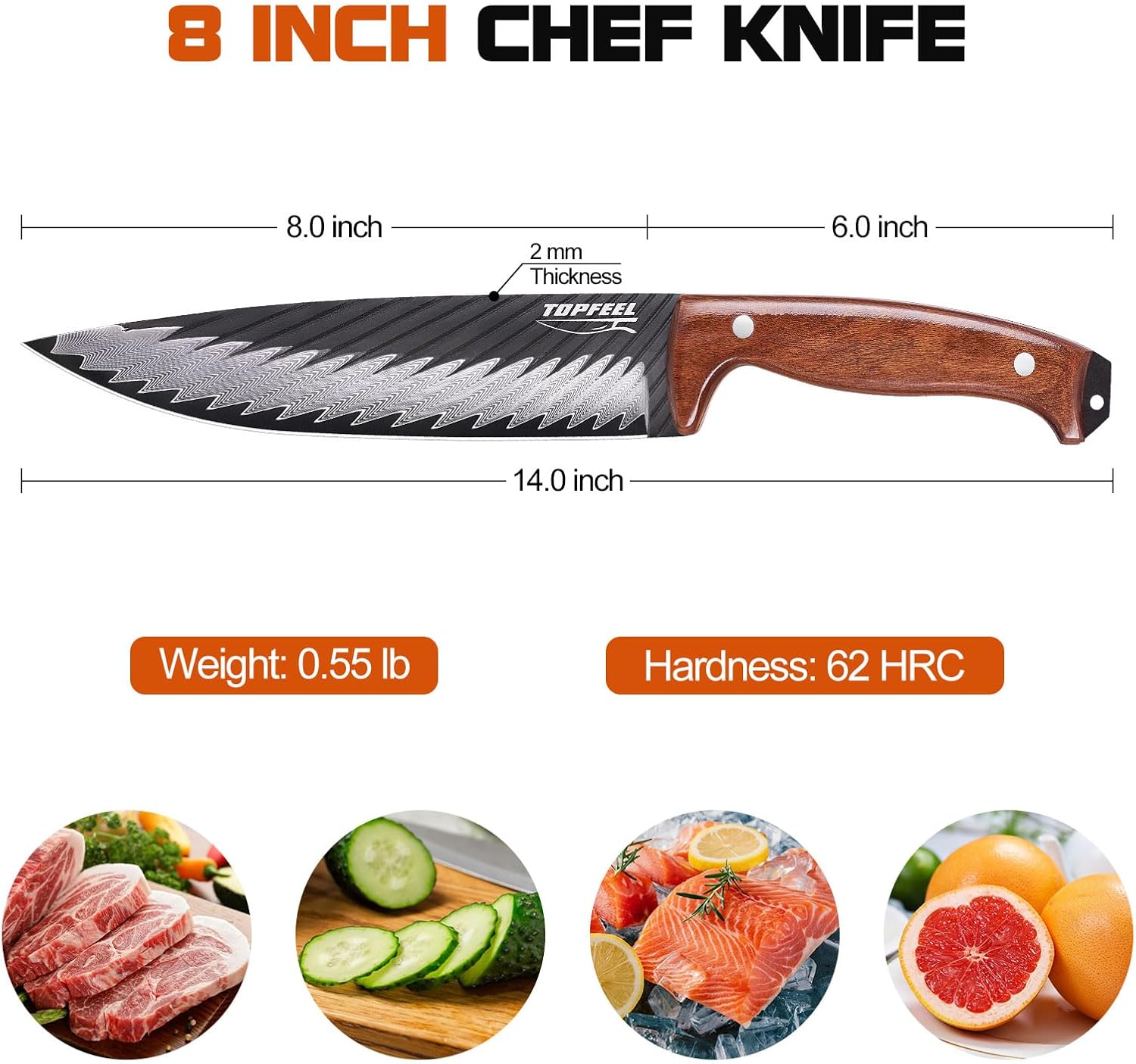 damascus chef knife 8 inch japanese steel wooden handle mega blades damascus chef knife 8 inch japanese steel wooden handle mega blades