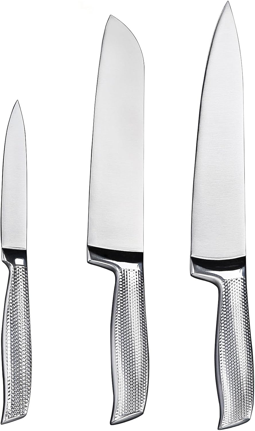 professional chef knife set – 3 piece high carbon steel mega blades professional chef knife set – 3 piece high carbon steel mega blades