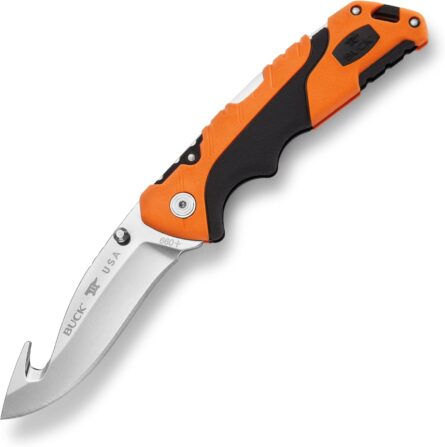 buck 660 pursuit pro folding guthook knife for hunting mega blades