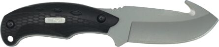 gut hook fixed blade hunting knife with rubber handle mega blades