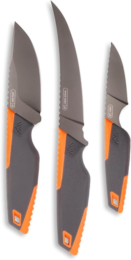 outdoor edge vantex 4 piece skinning hunting knife set mega blades