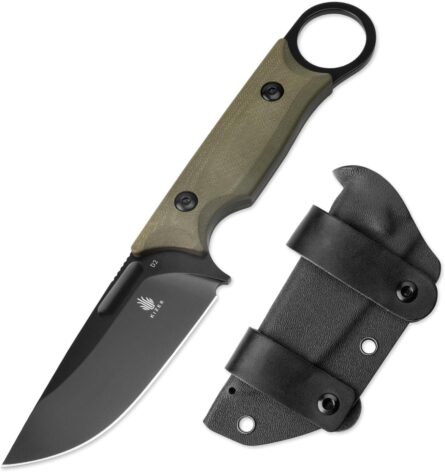 kizer cabox fixed blade knife with d2 steel & g10 handle mega blades