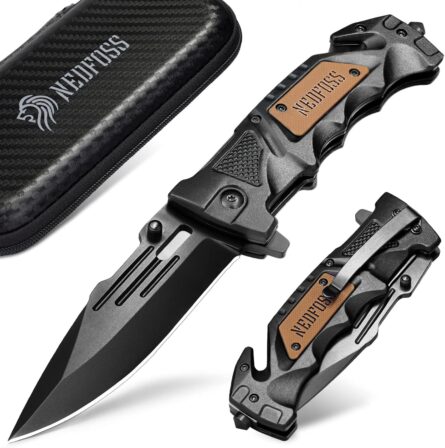 nedfoss pocket folding knife da75 tactical edc survival knife mega blades