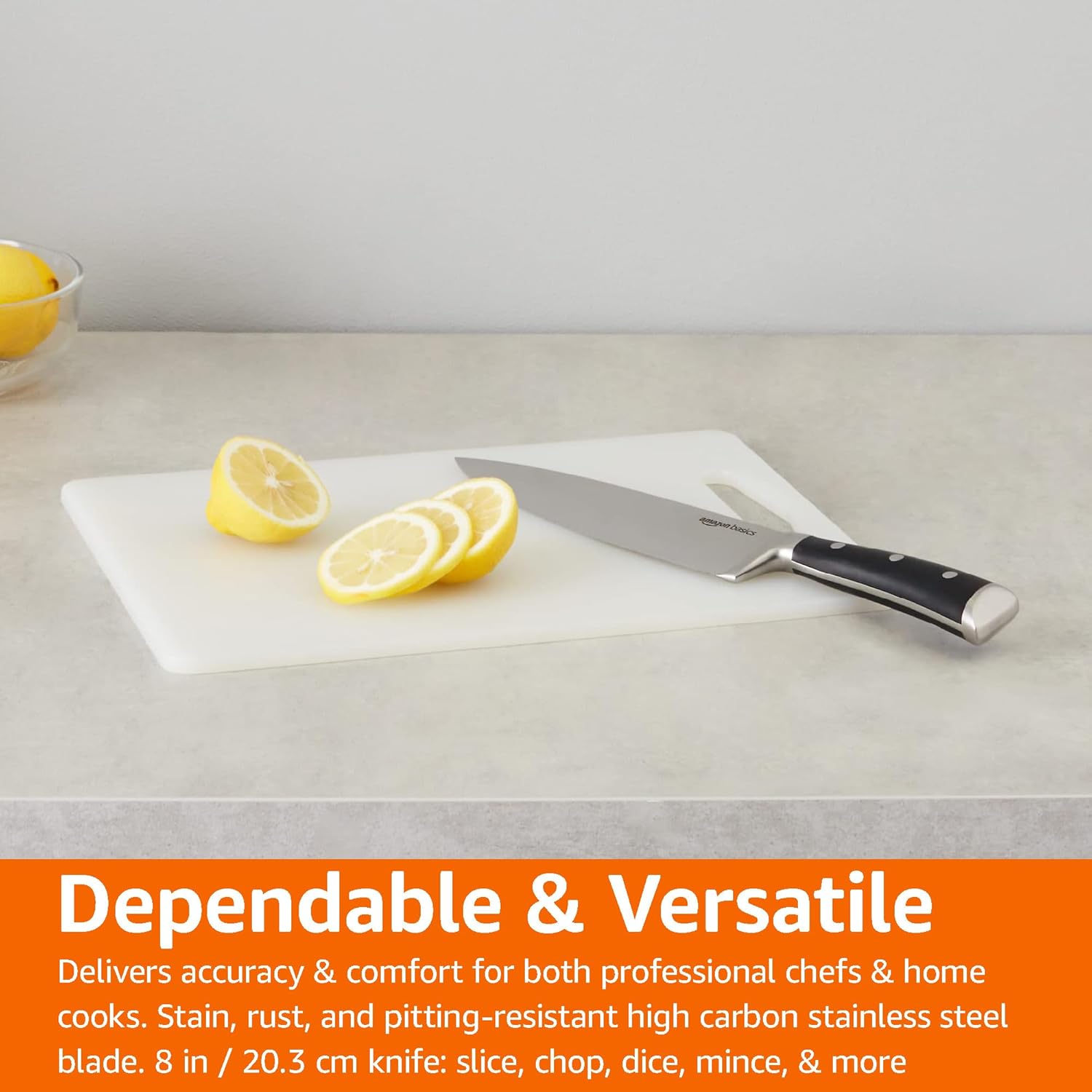 amazon basics 8 inch chef knife full tang stainless steel mega blades amazon basics 8 inch chef knife full tang stainless steel mega blades