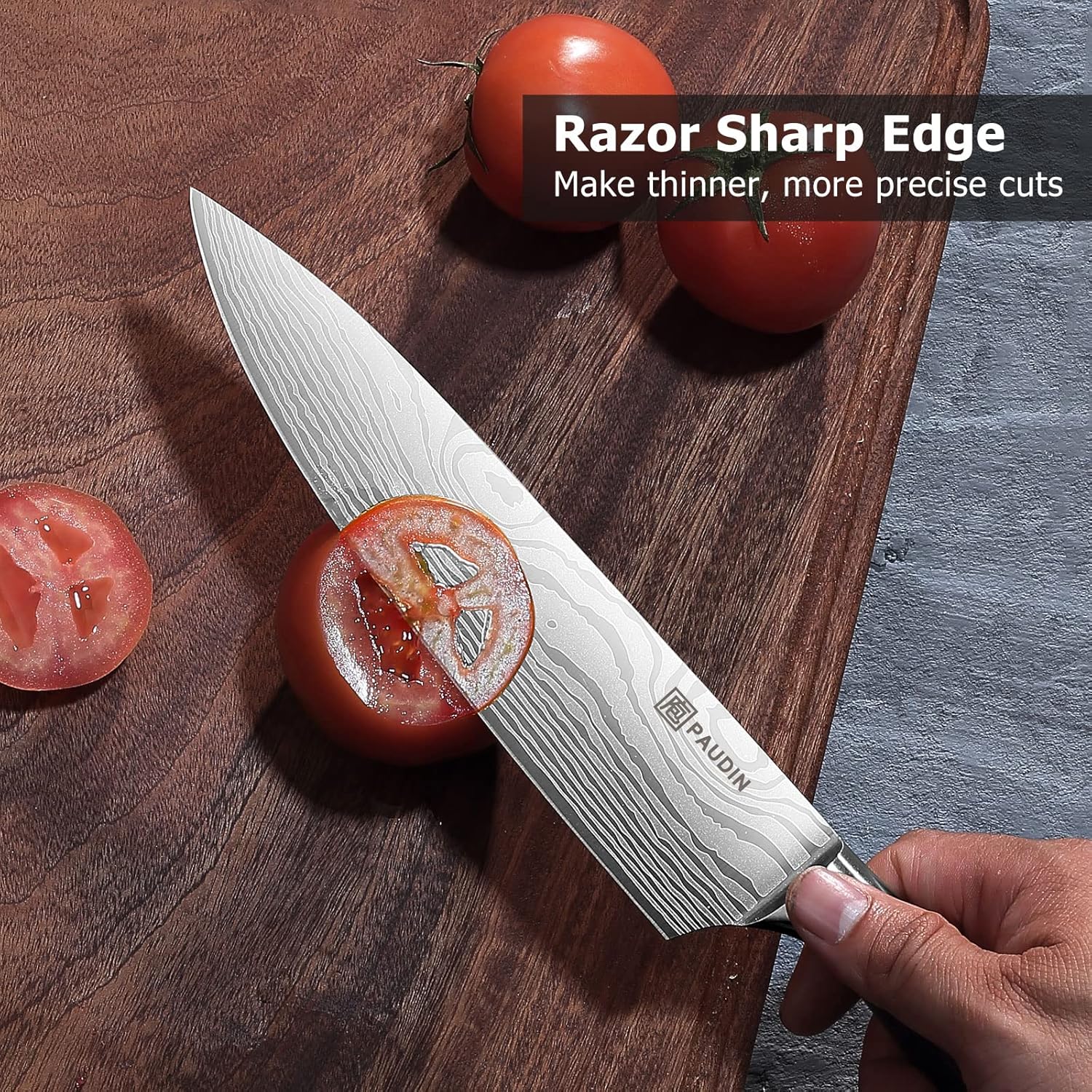 paudin 8 inch chef knife high carbon stainless steel sharp mega blades paudin 8 inch chef knife high carbon stainless steel sharp mega blades