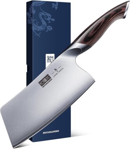 hoshanho 7 inch cleaver knife – ultra sharp meat & vegetable knife mega blades