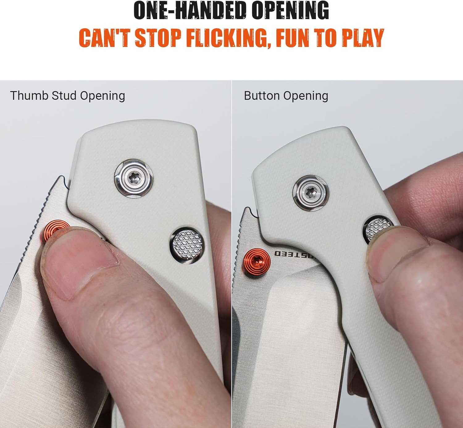 folding bowie knife 3.25" 14c28n steel with g10 handle mega blades folding bowie knife 3.25" 14c28n steel with g10 handle mega blades