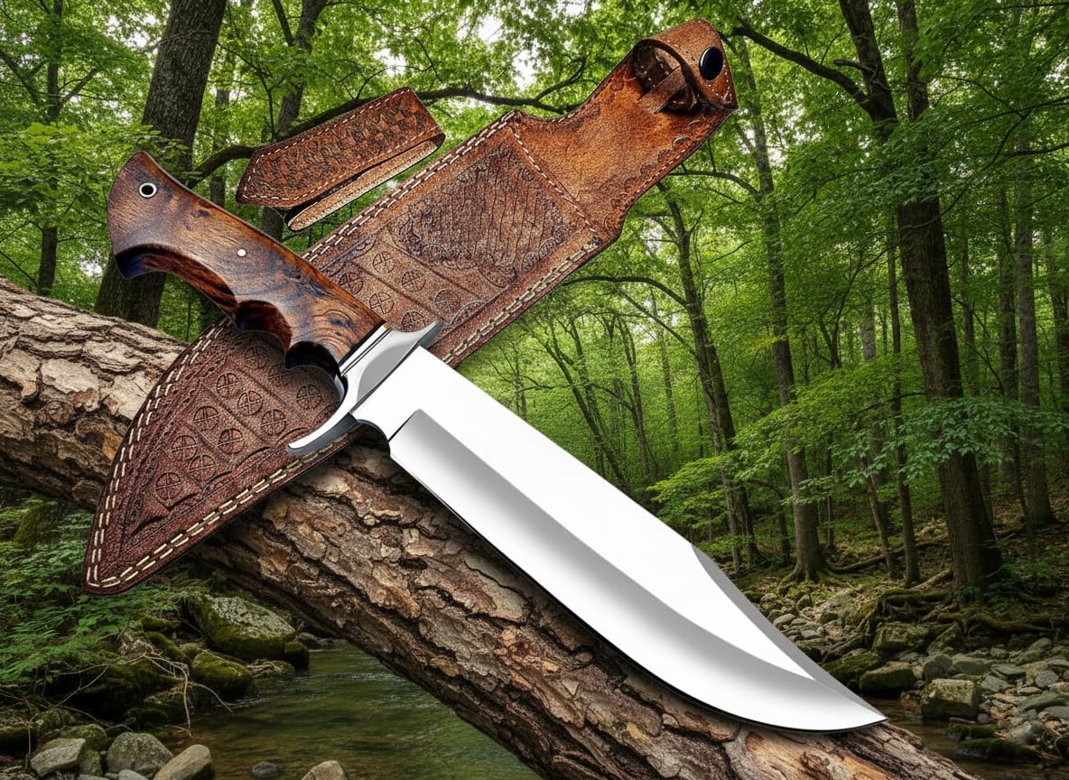 full tang bowie knife – handmade 15” hunting & camping knife mega blades full tang bowie knife – handmade 15” hunting & camping knife mega blades