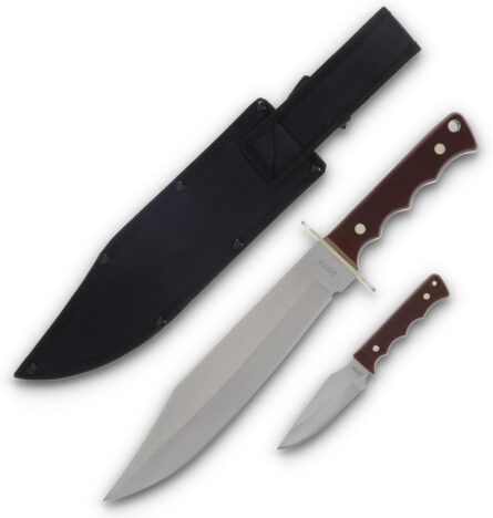 full tang bowie knife – old timer 10” hunting & survival knife mega blades
