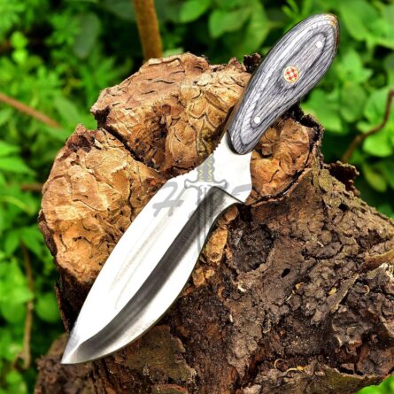 ahafr bowie knife 9 inch d2 steel with pakka wood handle mega blades