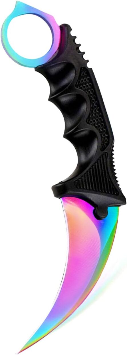 karambit knife stainless steel fixed blade with sheath mega blades