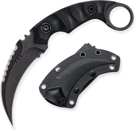 fixed blade knife d2 steel claw knife for tactical edc mega blades