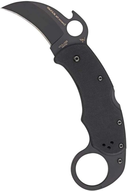 spyderco karahawk knife vg 10 black blade g 10 handle mega blades