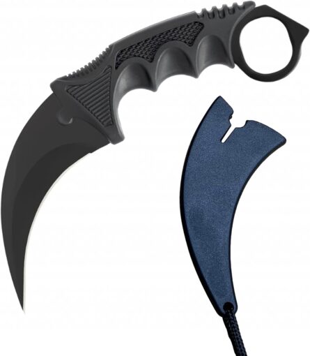 7.3" csgo karambit knife classic 3cr13 steel blade mega blades