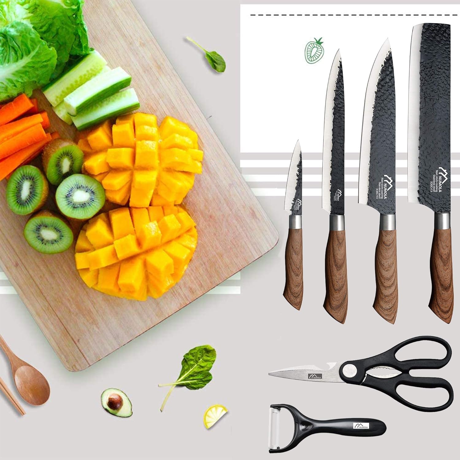 professional chef knife set 6 pieces black high carbon steel mega blades professional chef knife set 6 pieces black high carbon steel mega blades