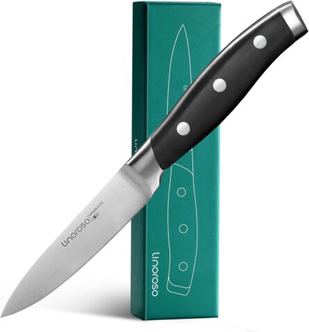 paring knife 3.5 inch small kitchen knife with ergonomic handle mega blades