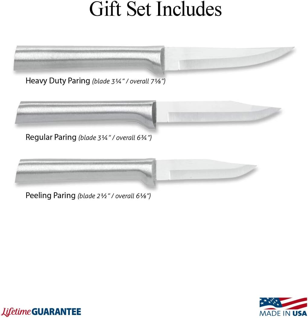 rada cutlery 3 piece paring knife set – silver handles mega blades rada cutlery 3 piece paring knife set – silver handles mega blades