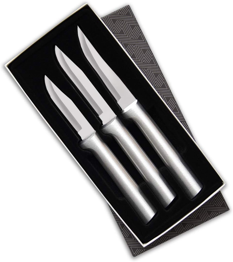 rada cutlery 3 piece paring knife set – silver handles mega blades rada cutlery 3 piece paring knife set – silver handles mega blades