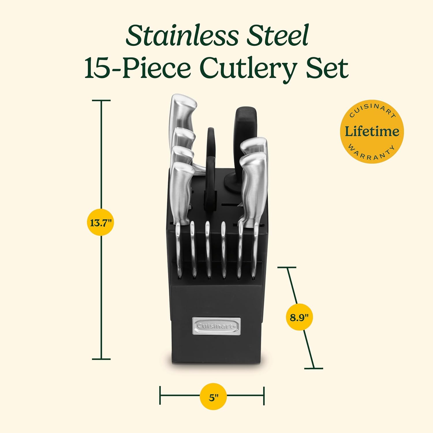 cuisinart 15 piece knife set – stainless steel hollow handle mega blades cuisinart 15 piece knife set – stainless steel hollow handle mega blades