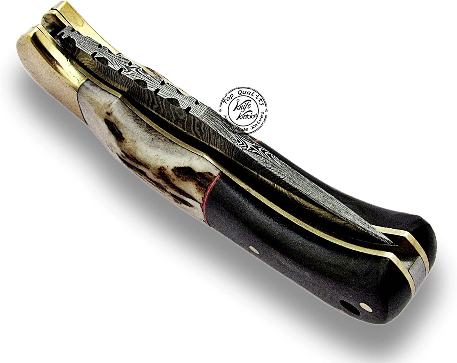 stag horn damascus pocket knife handmade folding tool mega blades stag horn damascus pocket knife handmade folding tool mega blades