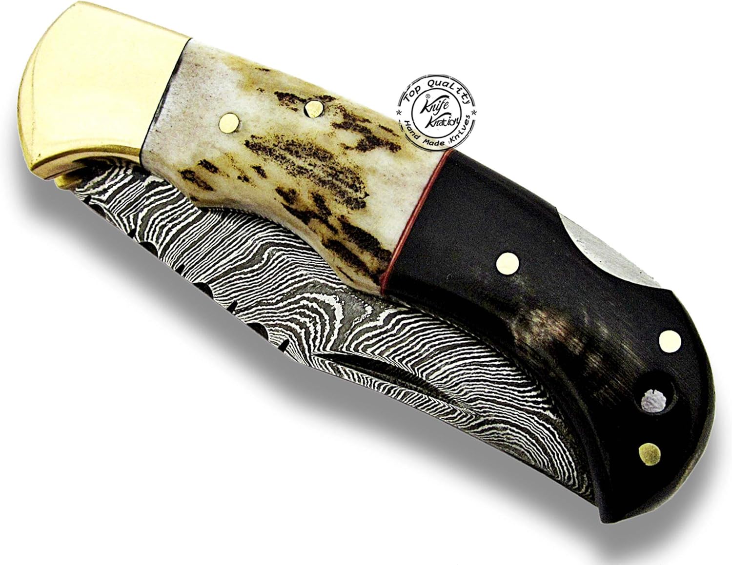 stag horn damascus pocket knife handmade folding tool mega blades stag horn damascus pocket knife handmade folding tool mega blades