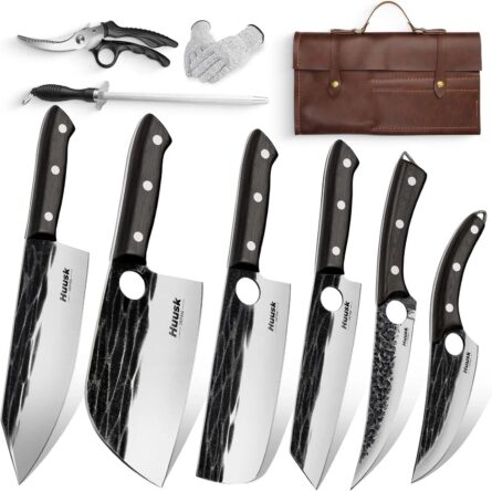 huusk knives set high carbon steel kitchen knife set mega blades