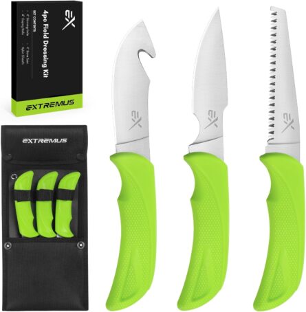 extremus by kastking hunting knife set with gut hook kit mega blades