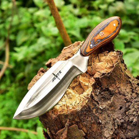 bowie knife d2 steel tactical knife pakka wood handle outdoor mega blades